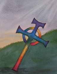 Watercolor painting Surreal Tree No.1