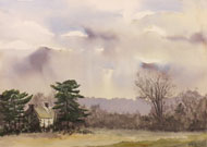 Watercolour Remote Cottage