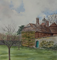 Watercolour Rudyard Kipling's Bateman's 