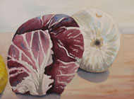 watercolor painting by Debbie Homewood  Cabbages